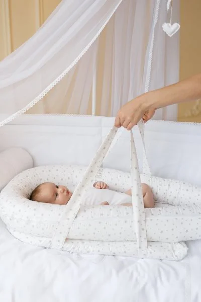 Babynest Specialbaby Alb cu gri foto