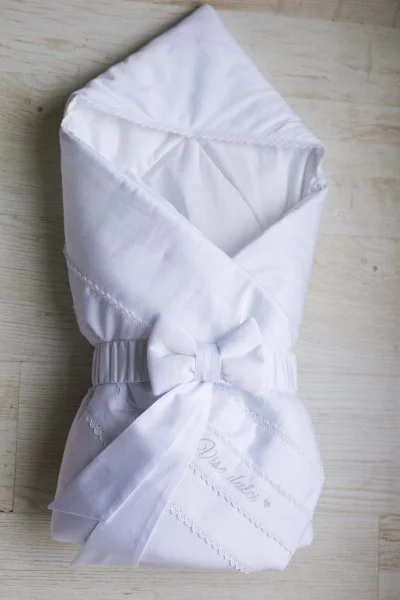 image for Конверт с бантиком Specialbaby белый, 90x90 см foto