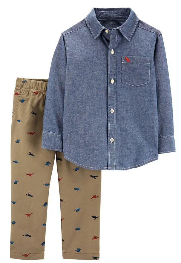 Carter's Set 2 piese Elegant - camasa si pantaloni foto