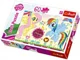 Puzzle Trefl Hasbro Ponies in the amusement park, 60 piese foto
