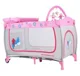 Patut pliabil Babyono cu 2 nivele si accesorii Roz foto