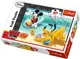 Puzzle Trefl Disney Mickey and Pluto at the beach, 30 piese foto