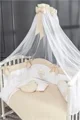 Set de lenjerie pentru patut Specialbaby Sofia Beige, 6 piese