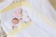 Set de lenjerie pentru patut Specialbaby Rory Galben, 6 piese