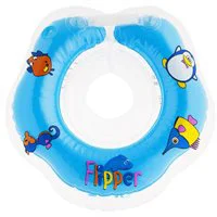 Colac pentru inot pe gat Roxy Kids Flipper pentru bebelusi, 3-18 kg