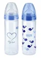 Set 2 Biberoane din plastic NUK Blue cu tetina din silicon (6-18 luni), 250 ml foto