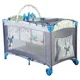 Patut pliant cu 2 nivele BabyGo Sleepwell Blue