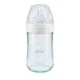 Бутылочка стеклянная NUK Nature Sense с силиконовой соской (0-6 мес.), 240 мл foto