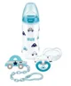 Set-cadou NUK Baby Blue (1 biberon, 1 suzeta si un lant) foto