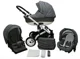 Carucior 3 in 1 Mikrus Stars 2 Dark Grey foto