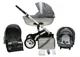 Carucior 3 in 1 Mikrus Stars 2 Light Grey foto