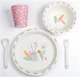 Set de alimentatie BabyGo Bamboo Rabbit din fibre de bambus, 5 piese foto