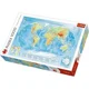 Puzzle Trefl Harta fizica a lumii, 1000 piese foto
