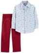 Carter's Set 2 piese Elegant - camasa si pantaloni foto