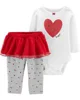 Carter's Set 2 piese Valentine's Day - body si colanti cu fustita tutu foto