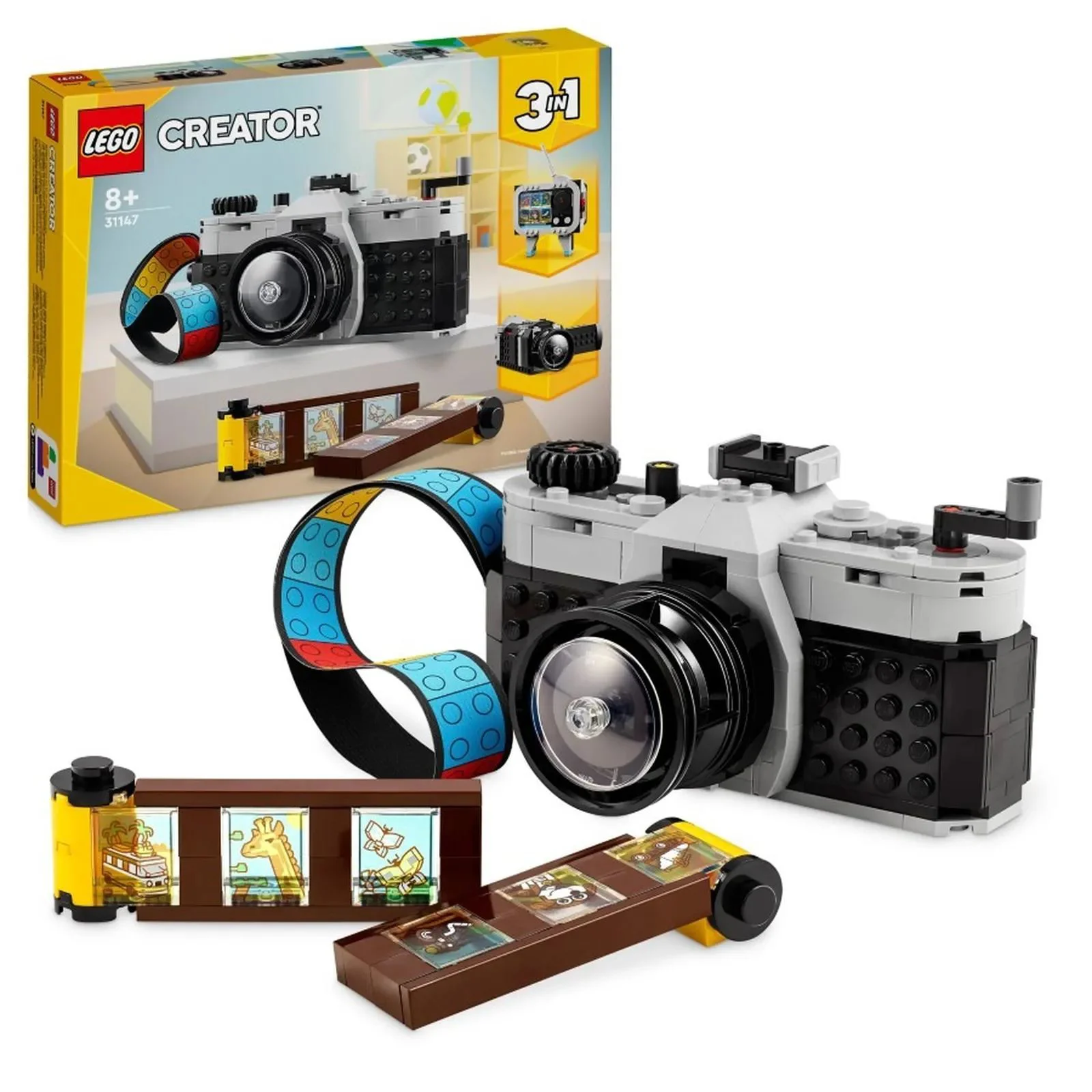 Строительный набор 3 в 1 LEGO Creator Ретро-фотоаппарат, 261 эл.