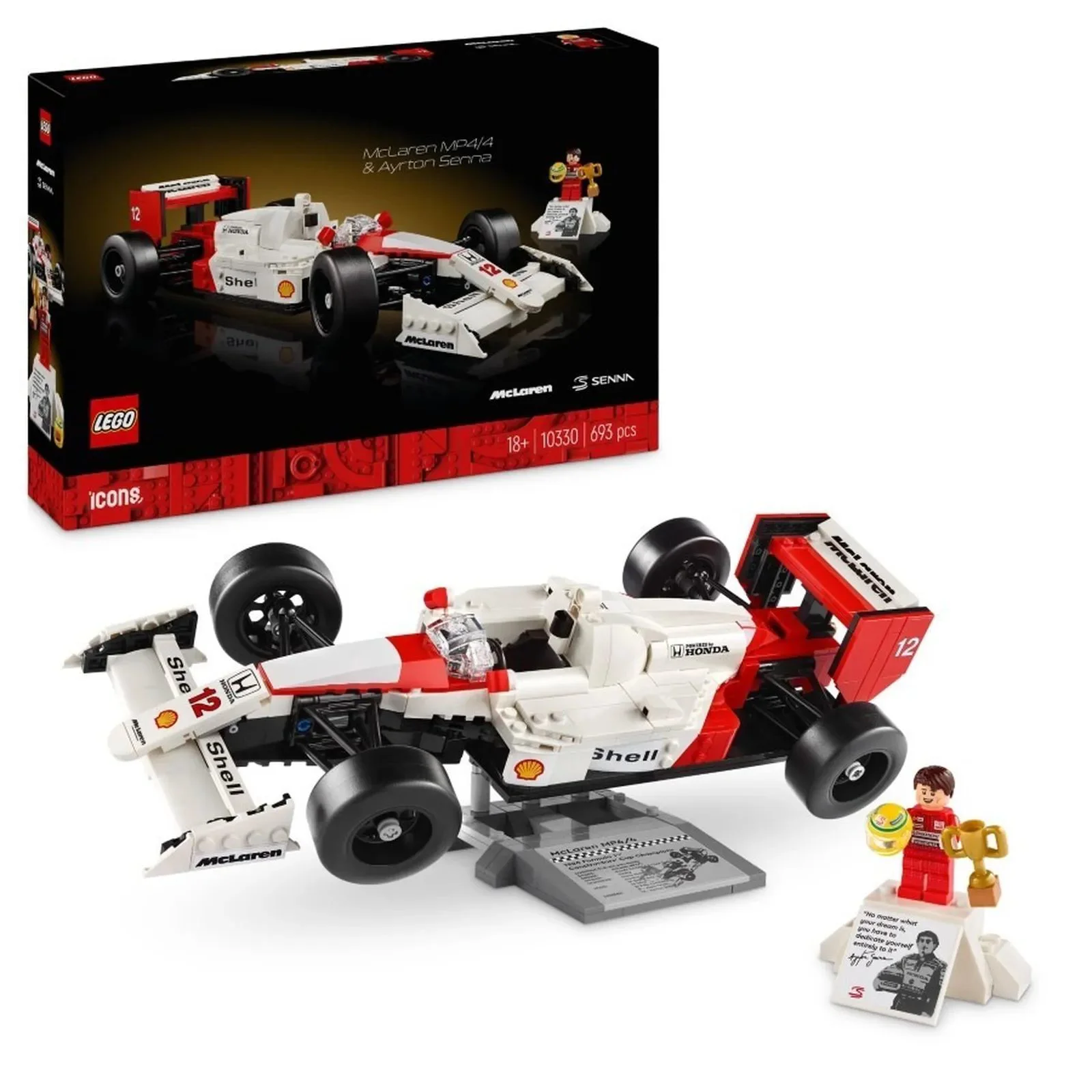 image for Set de constructie LEGO Icons McLaren MP4/4 si Ayrton Senna, 693 el. foto
