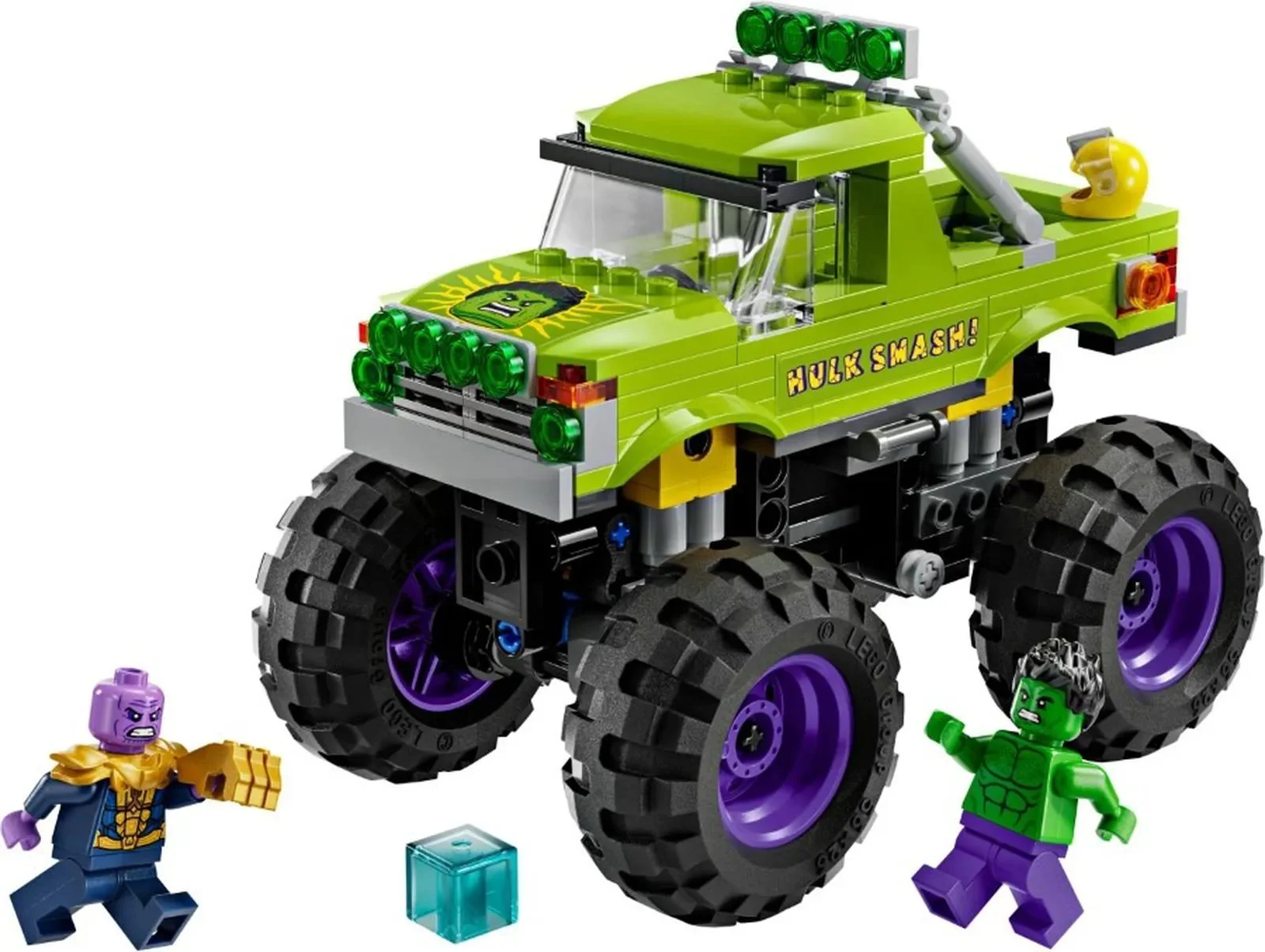 Set de constructie LEGO Marvel Hulk in vehicul de teren contra lui Thanos, 229 el. foto