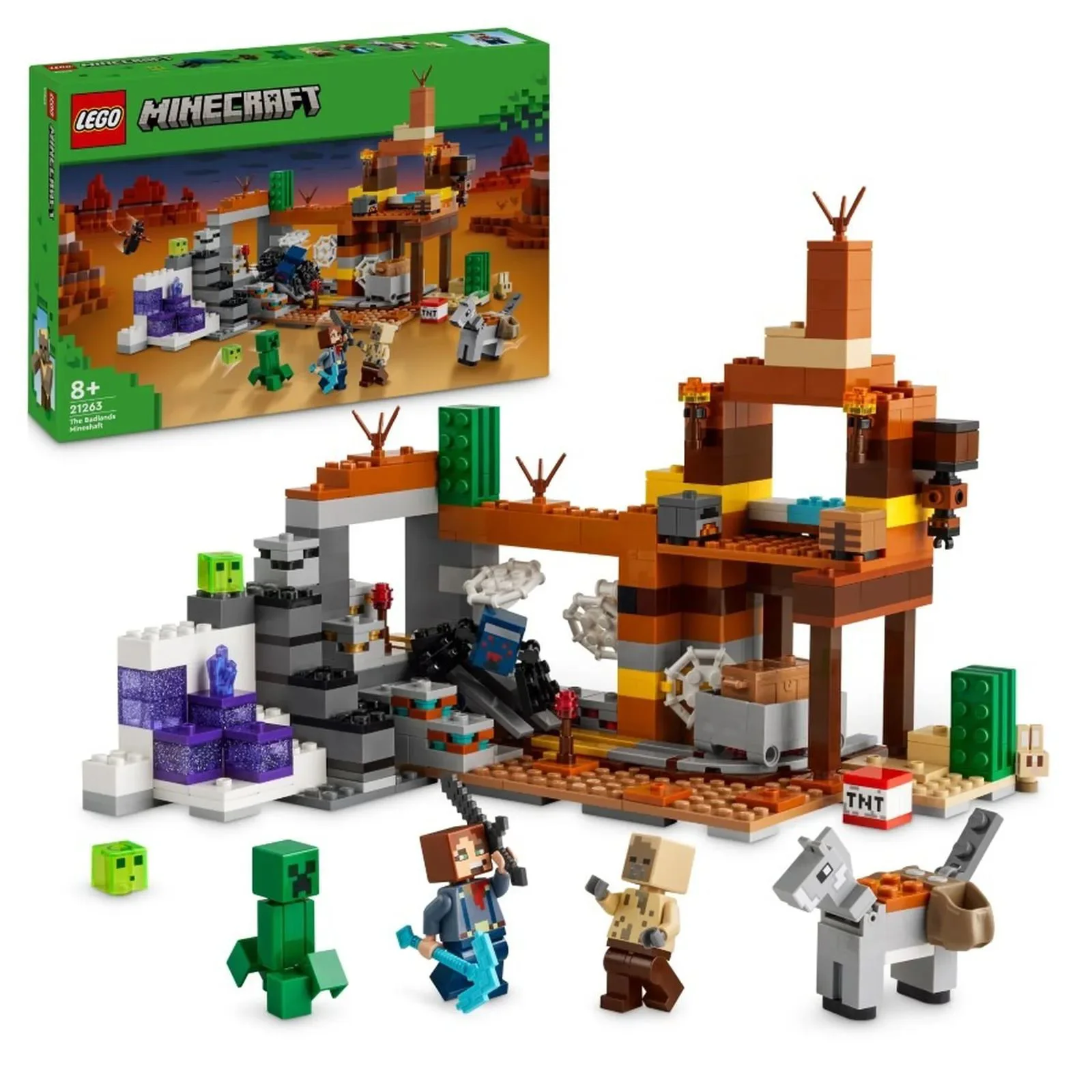 Строительный набор LEGO Minecraft Шахта в Бэдлендсе, 538 эл.