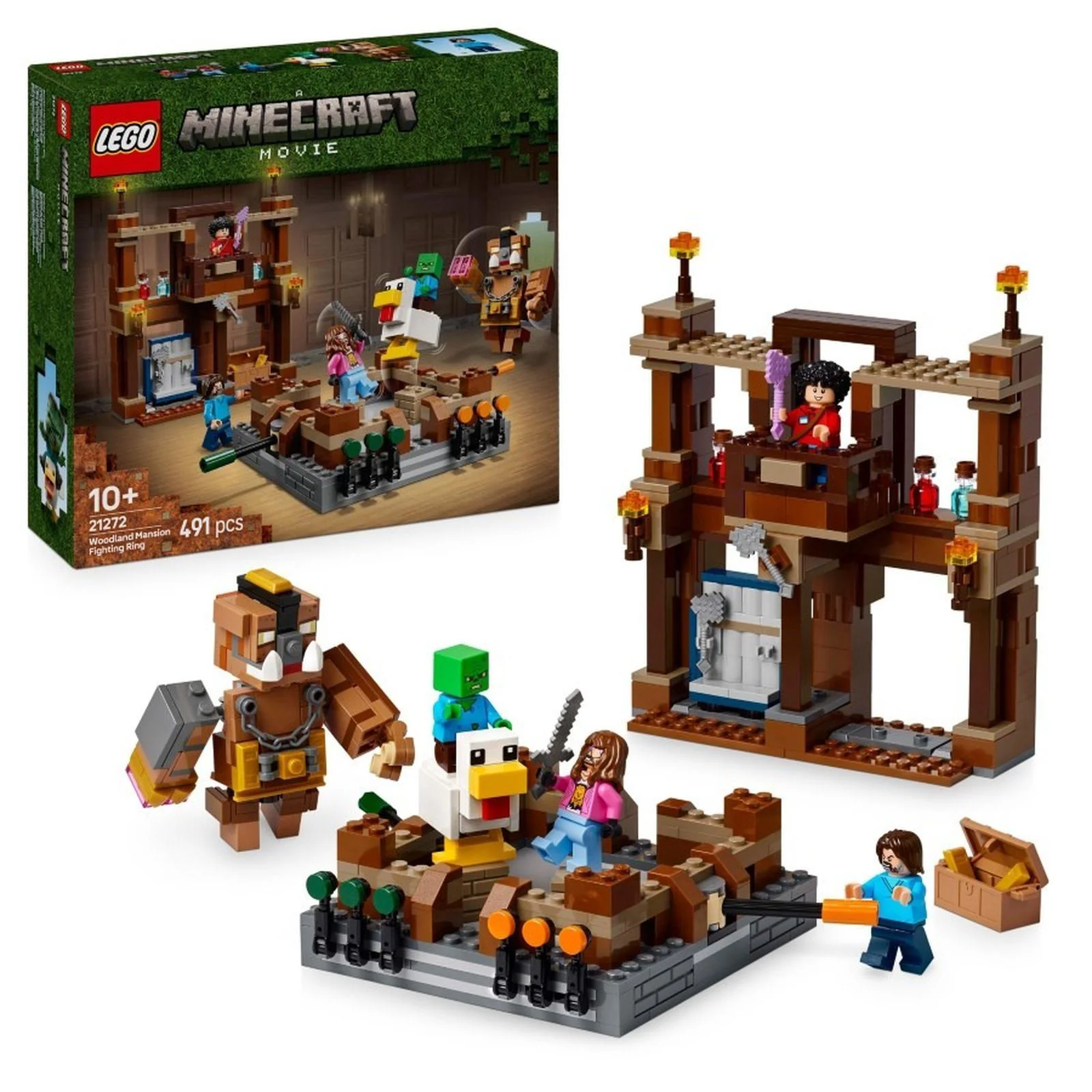 image for Строительный набор LEGO Minecraft Бойцовский ринг у особняка в лесу, 491 эл. foto