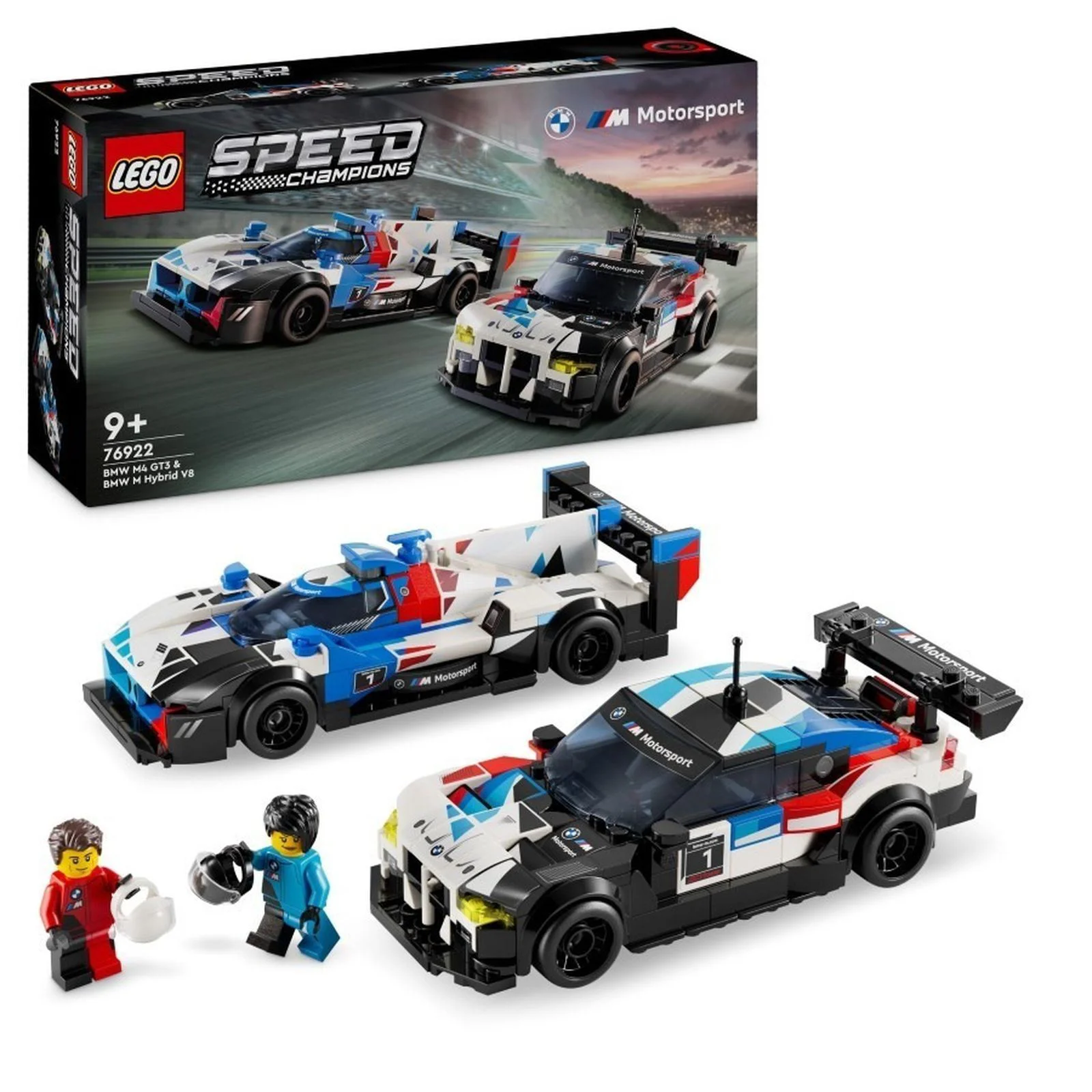 image for Конструктор LEGO Speed Champions Гоночные автомобили BMW M4 GT3 и BMW M Hybrid V8, 676 эл. foto