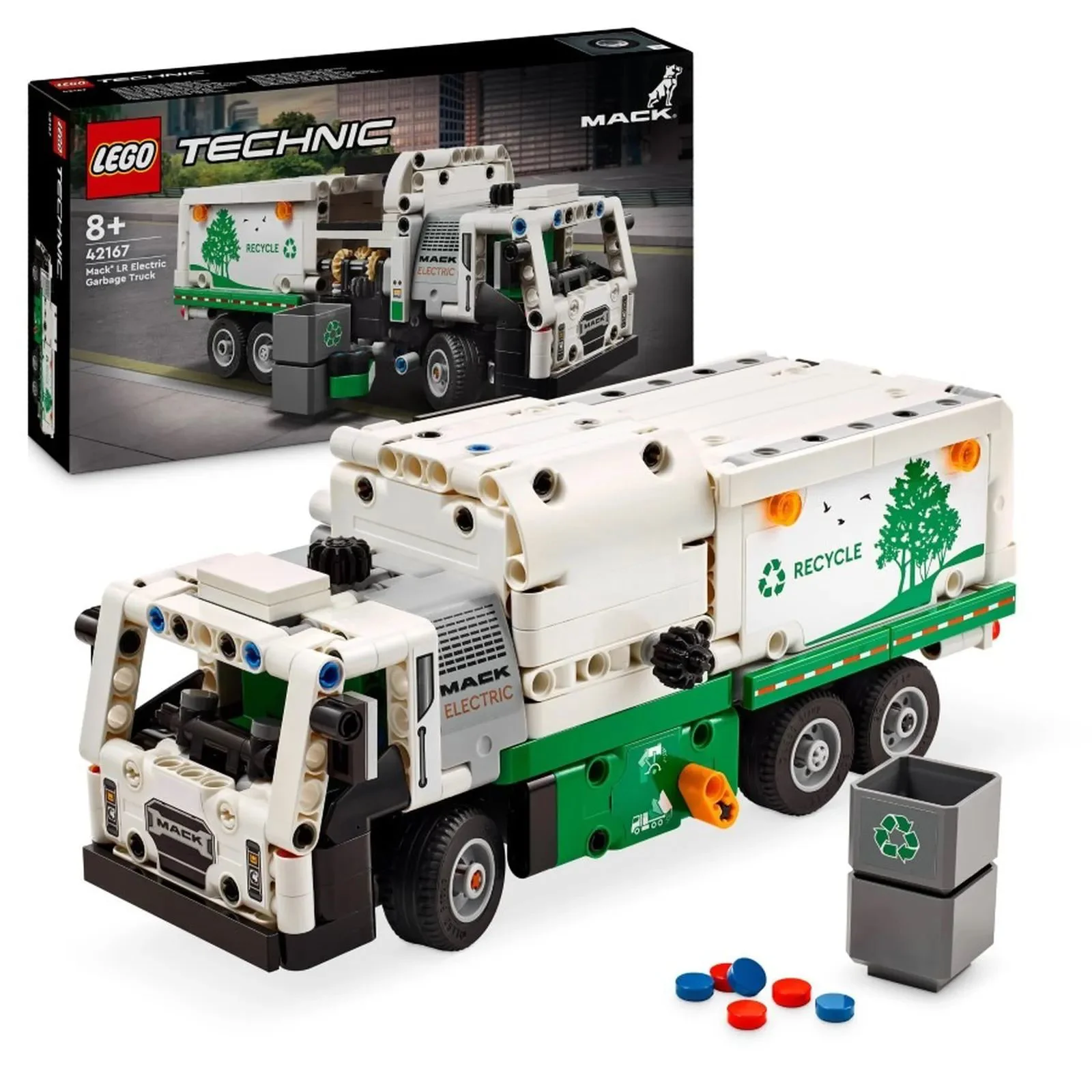 Set de constructie LEGO Technic Autogunoiera Mack LR electric, 503 el. foto
