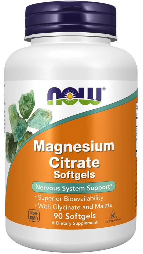 Supliment alimentar Now Foods Citrat de magneziu, 180 capsule