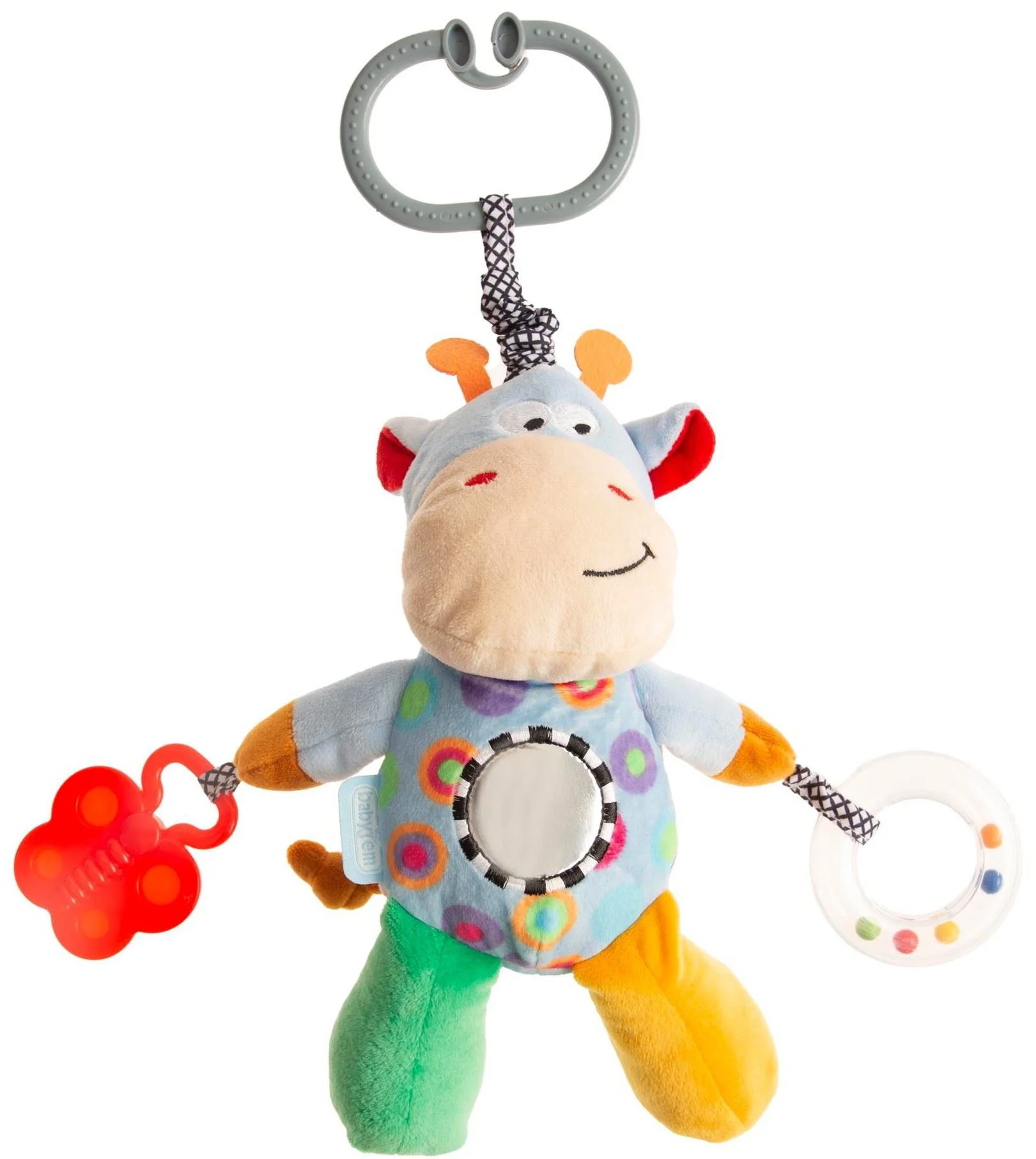 Плюшевая игрушка с вибрациями BabyJem Голубая Коровка