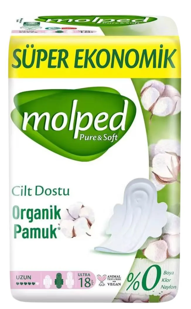 image for Absorbante Molped Pure&Soft Long Eco, 18 buc. foto