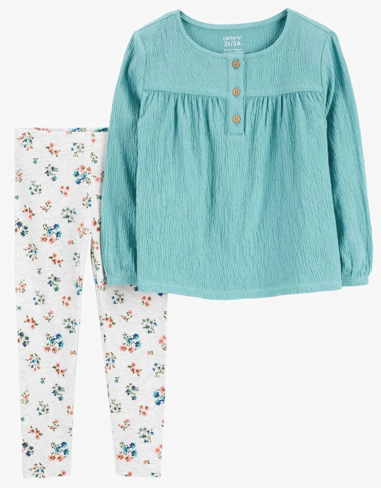 Carter's Комплект 2 в 1 Teal - кофта и штаны