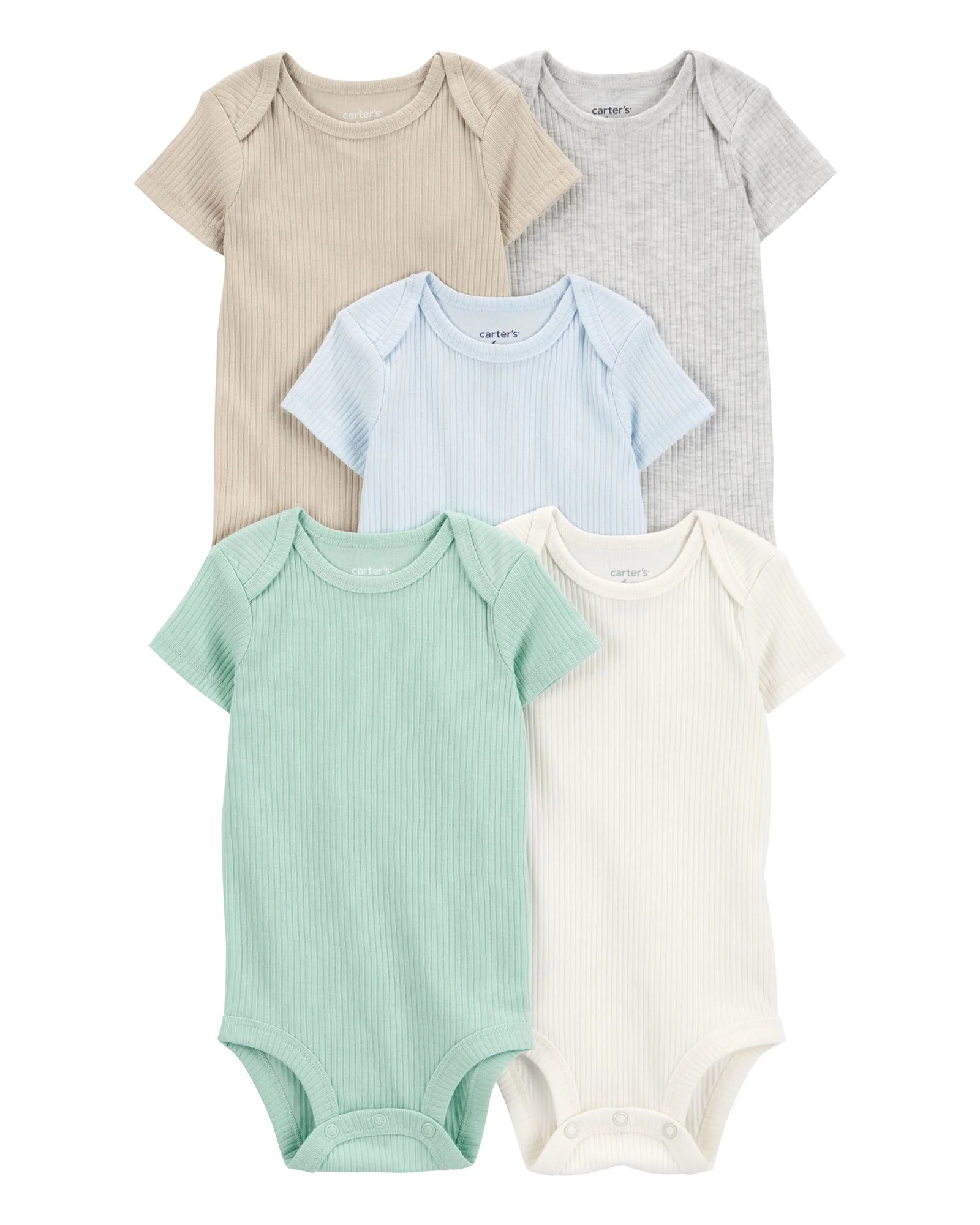 Carter's Set 5 piese body Green-Gray-Blue