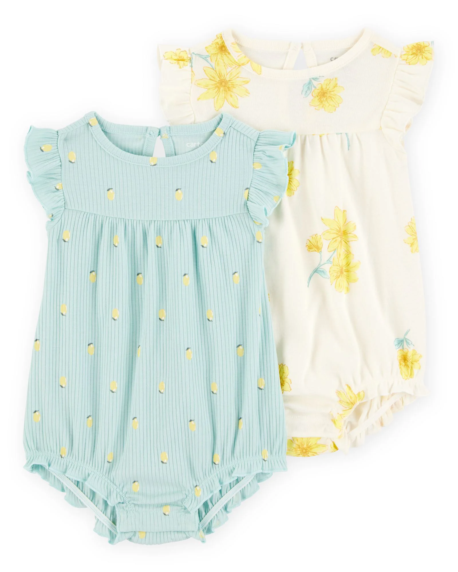 Carter's Комплект 2 в 1 Blue-Yellow Floral - комбинезоны