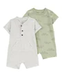 Carter's Set 2 piese Salopete Gray Solid-Green Gator