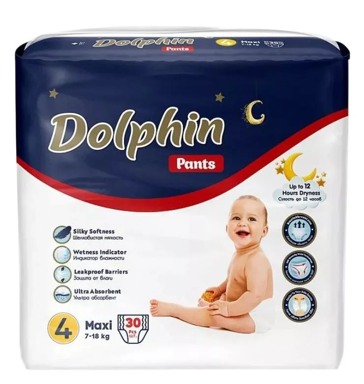 Трусики-подгузники Dolphin Maxi 4 (7–18 кг), 30 шт.