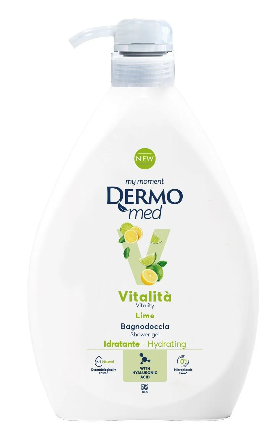 image for Gel de dus Dermomed Vitalita Lime cu dozator, 1000 ml foto