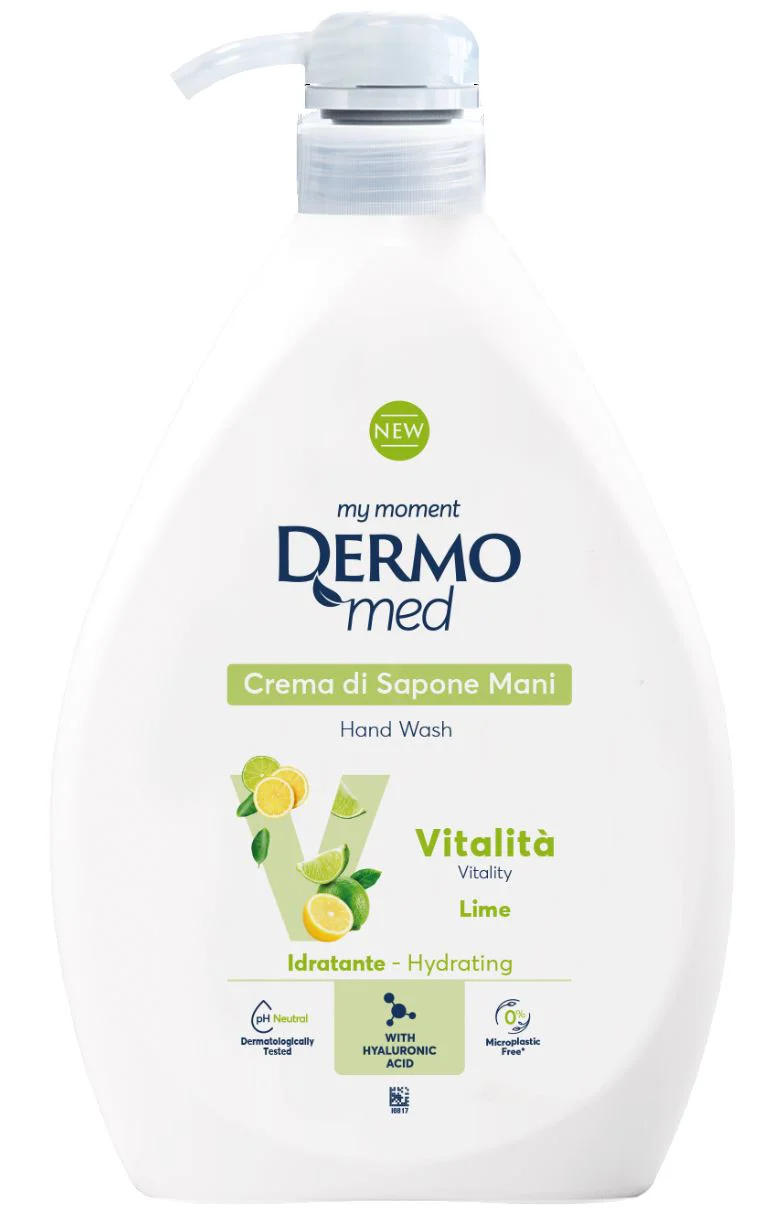 image for Sapun-crema lichid Dermomed Vitalita Lime cu dozator, 1000 ml foto