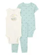 Carter's Set 3 piese Blue Bus - Pantaloni si 2 body foto