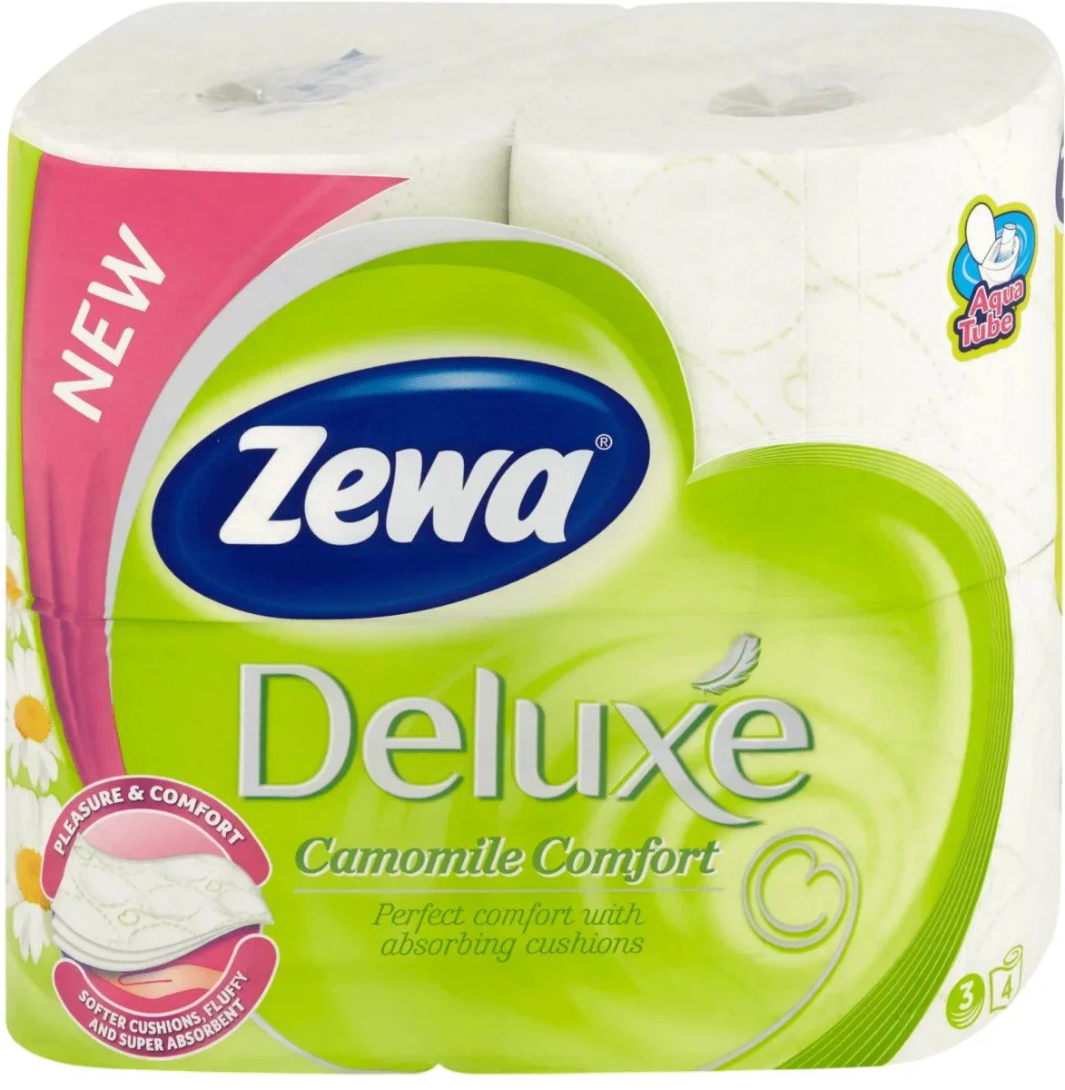 image for Hartie igienica Zewa Deluxe Camomile Comfort 3 straturi, 4 buc. foto