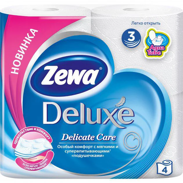image for Hartie igienica Zewa Deluxe Delicate Care 3 straturi, 4 buc. foto