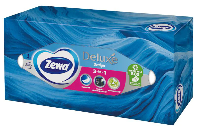 image for Салфетки Zewa Deluxe 3 слоя, 90 шт. foto