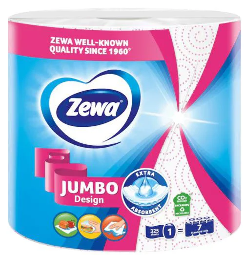 Бумажные полотенца Zewa Jumbo Decor 2 слоя, 325 листов foto