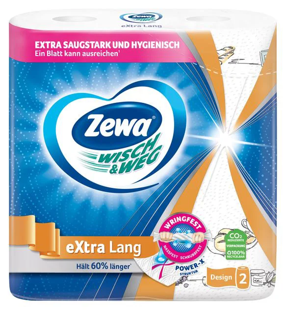 image for Бумажные полотенца Zewa Wisch&Weg Extra Long Design, 2 шт. foto