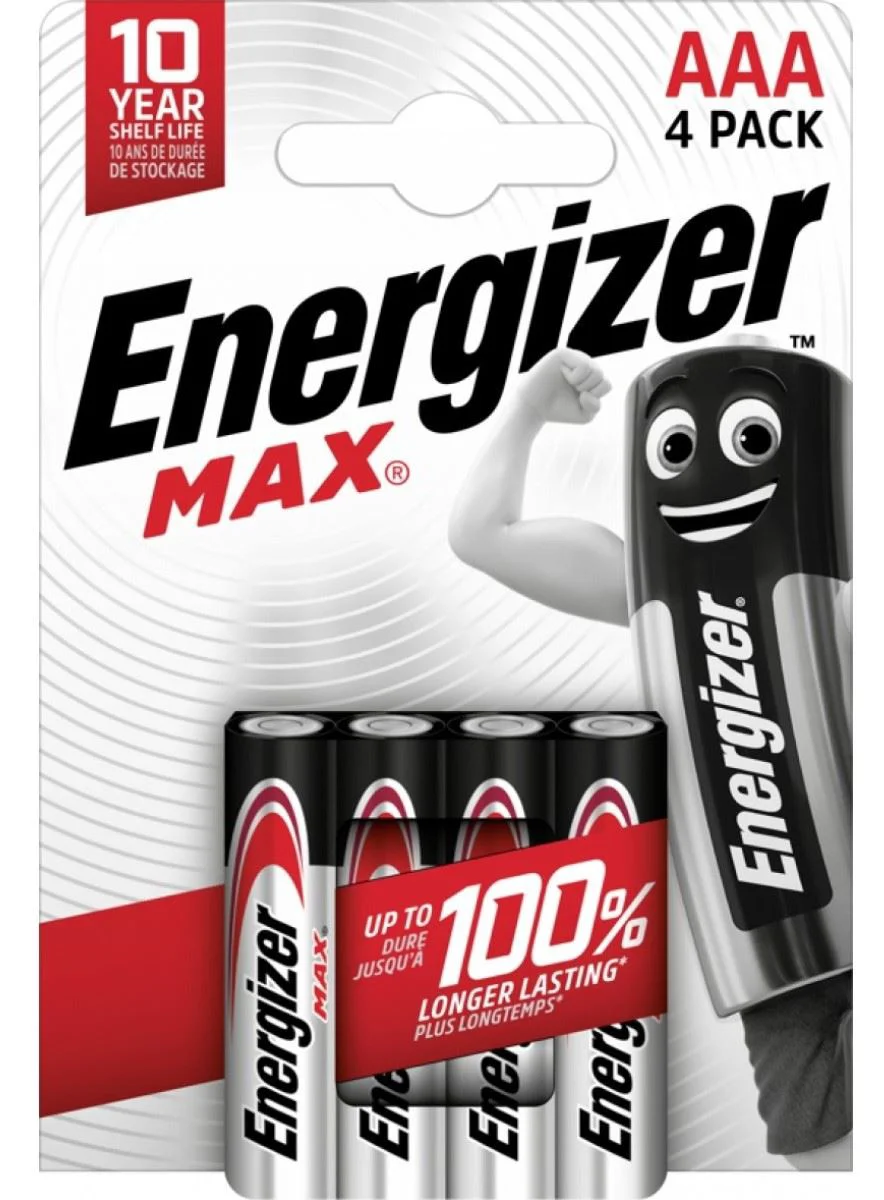 image for Baterii Energizer Max Alkaline BP4, AAA, 1.5 V, 4 buc. foto