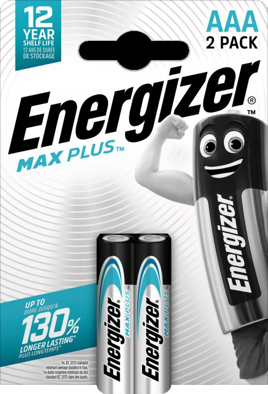 image for Baterii Energizer Max Plus Alkaline AAA, 1.5 V, 2 buc. foto