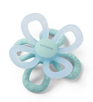 Прорезыватель силиконовый BabyOno Цветок Мятный
