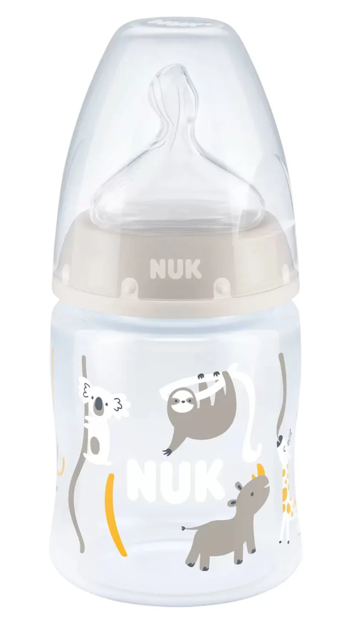 image for Пластиковая бутылочка с силиконовой соской NUK First Choice (0–6 мес.), 150 мл foto