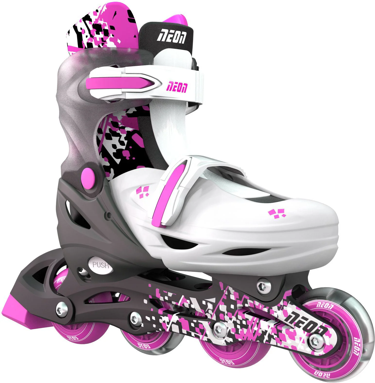 Patine cu rotile Neon Combo, 30-33, Roz