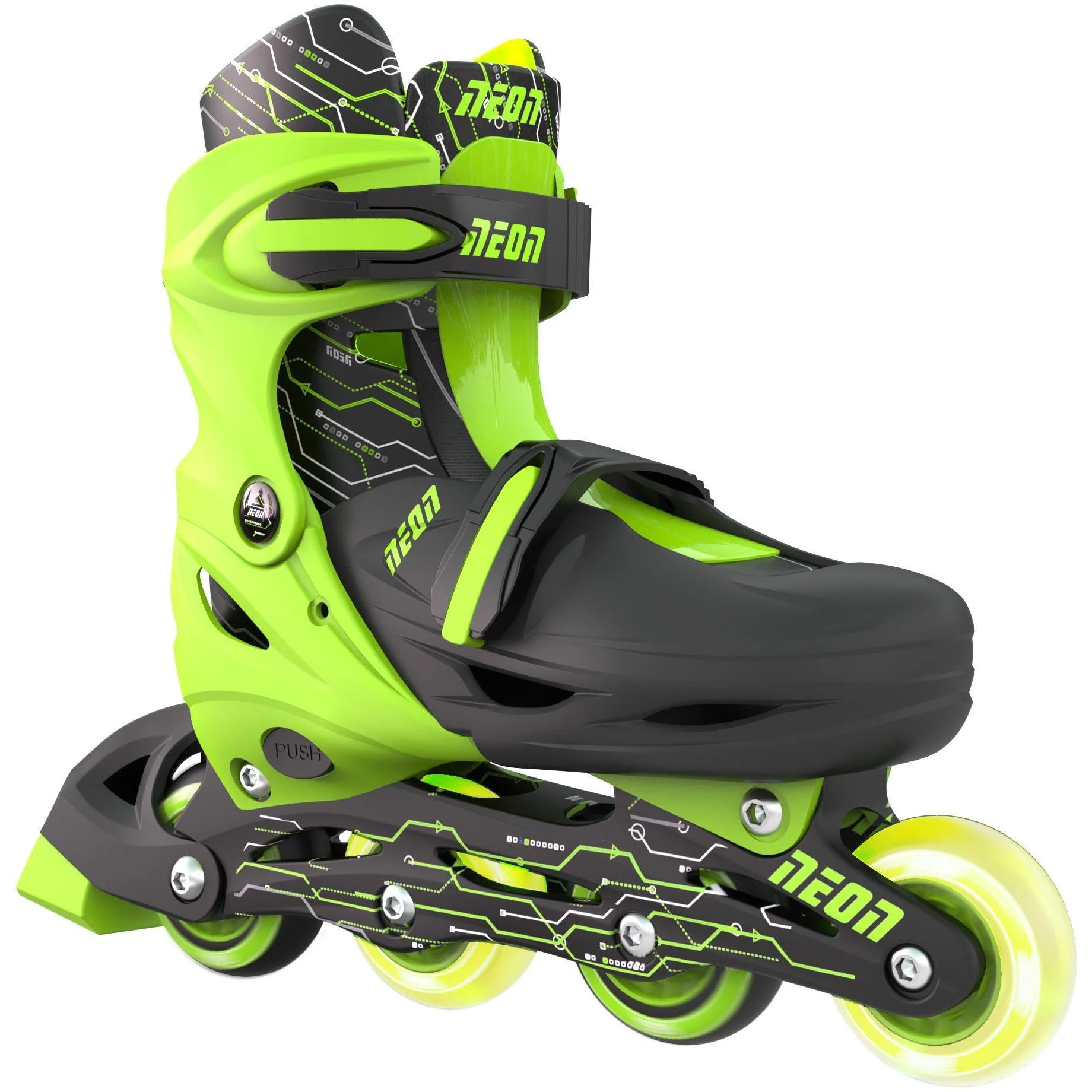 Patine cu rotile Neon Combo, 34-37, Lime