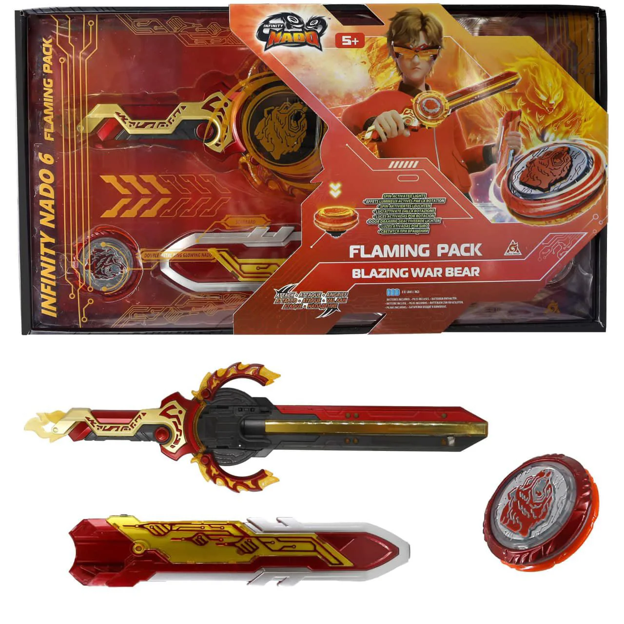 Set de joaca Infinity Nado VI Flaming Pack - Ursul Razboinic de Foc