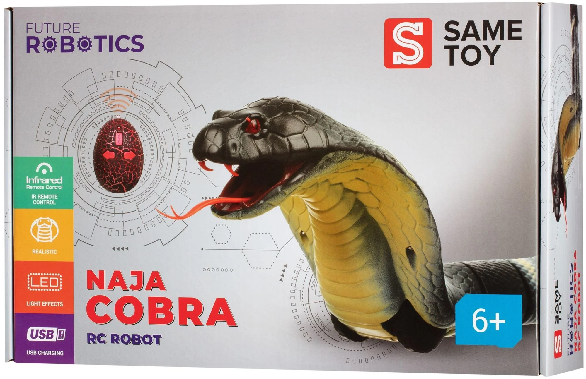 Радиоуправляемый робот Same Toy Real Cobra Серый